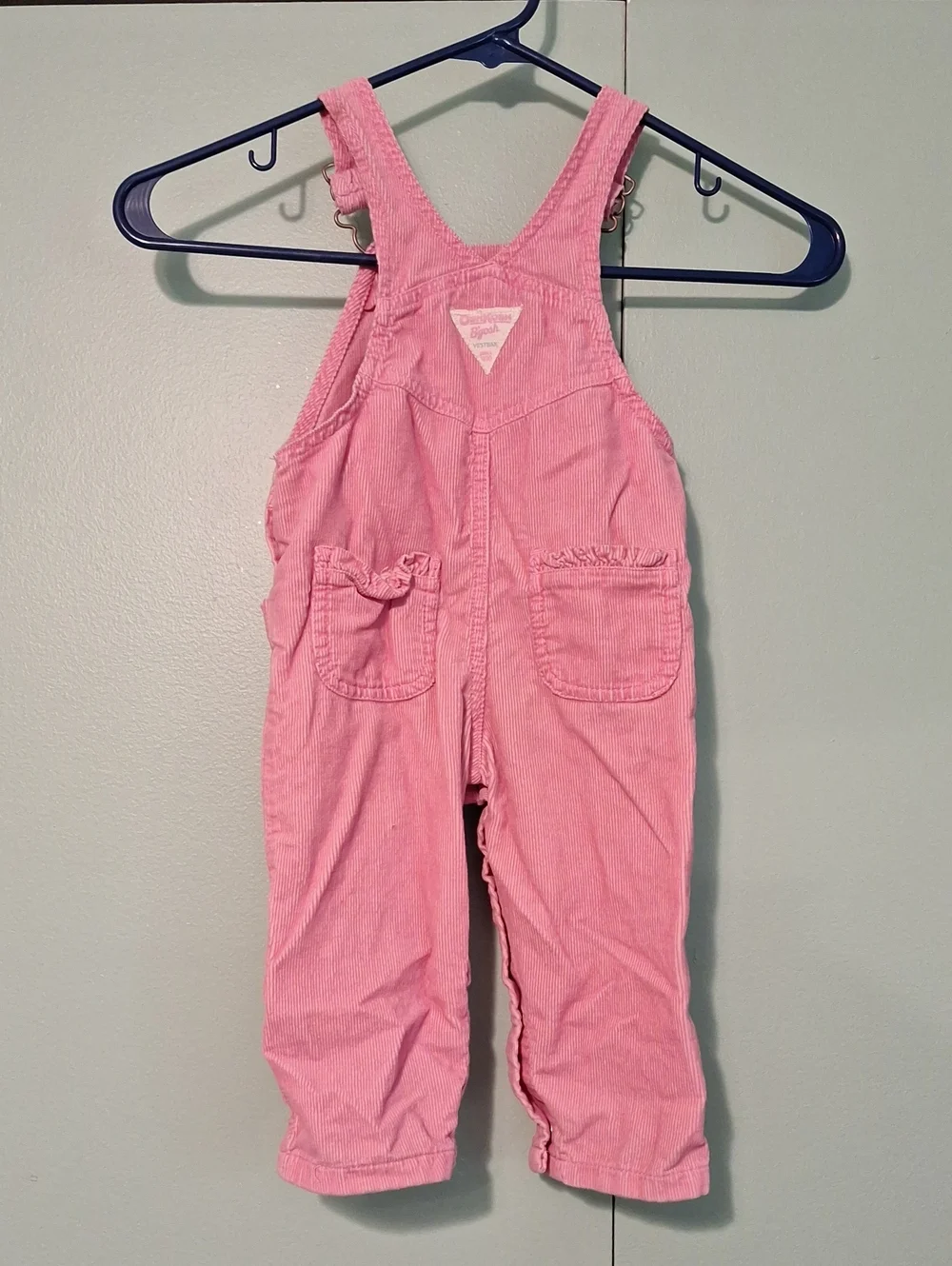 Oshkosh Bgosh Pink Little Girls Corduroy Overalls Size 12m